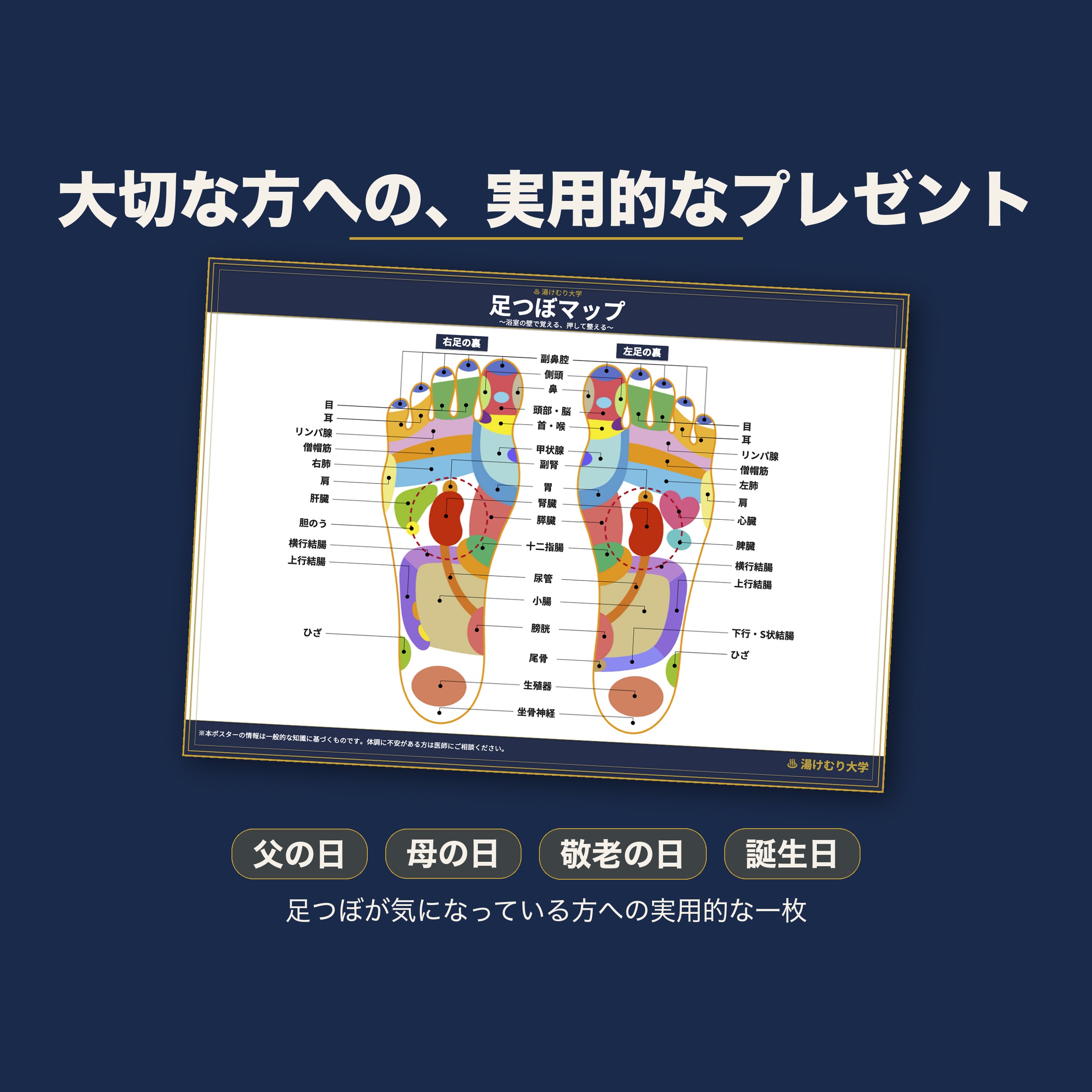 父の日・敬老の日・誕生日のギフトタグを添えたプレゼント訴求の写真